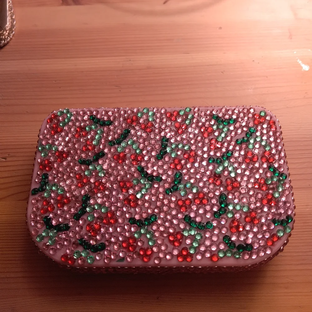 Blinged Out Pink Cherry Lash Container